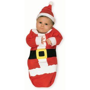 Rubie's Santa Claus Bunting Infant Christmas Outfit Costume Newborn to 6 Months